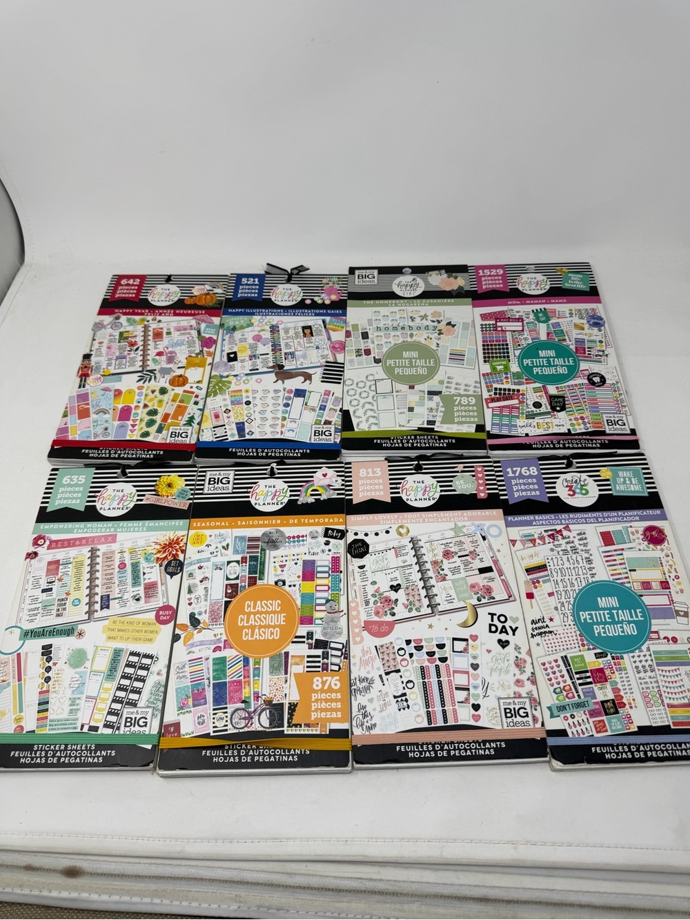 Lot of 8 Partially Used Happy Planner Sticker Books Mom  Seasonal